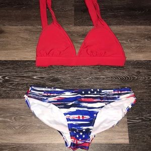 Blue & Red bathing suit